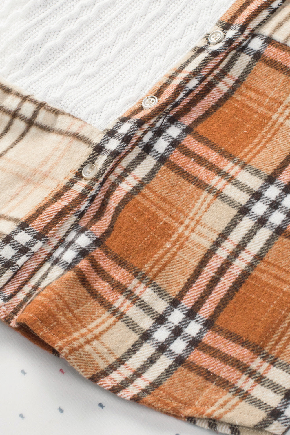 Plaid Colorblock Patchwork Chest Pocket Shirt Jacket