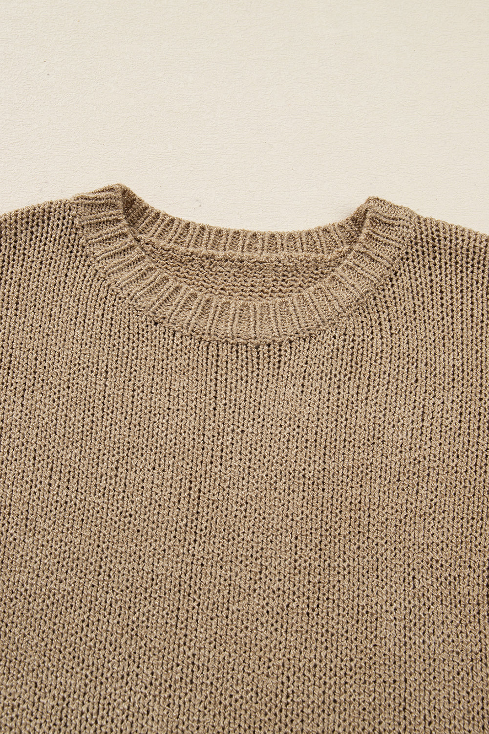 Solid Slouchy Drop Shoulder Sweater Dress