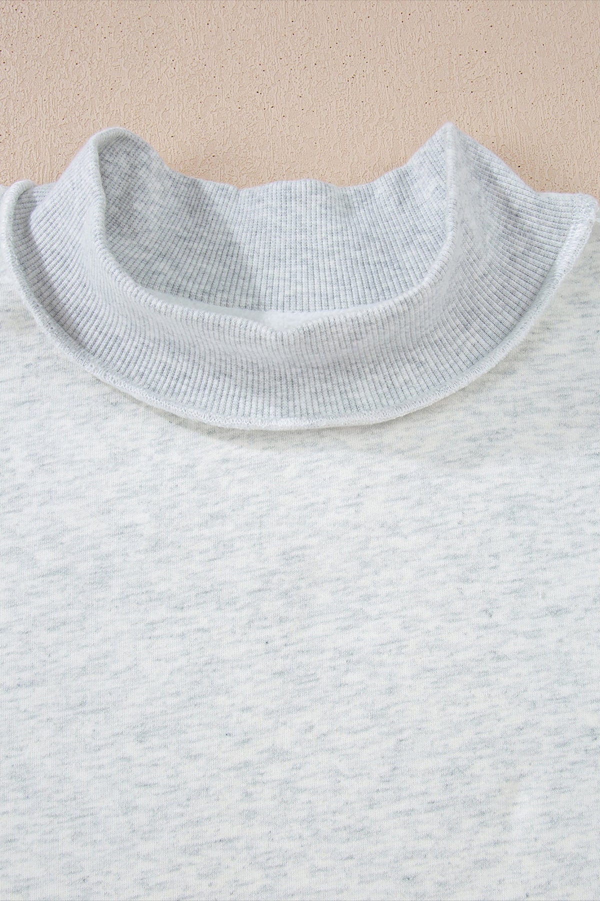Solid Reversible Mock Neck Oversized Sweatshirt