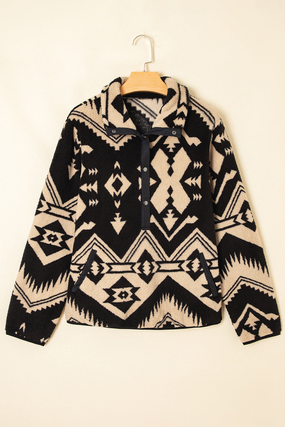 Western Aztec Fleece Half Zip Sweatshirt