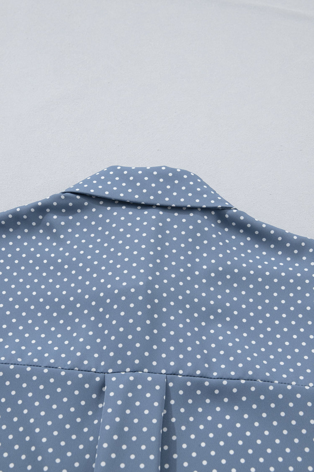 Polka Dot Cuffed Short Sleeve Shirt