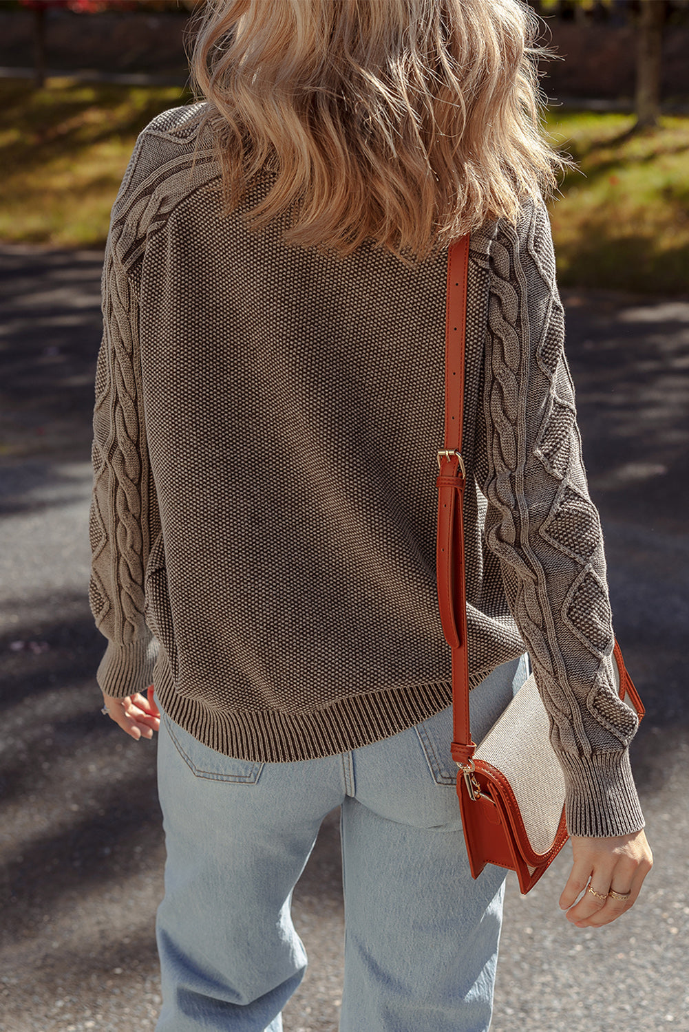 Cable Knit Long Sleeve Sweater