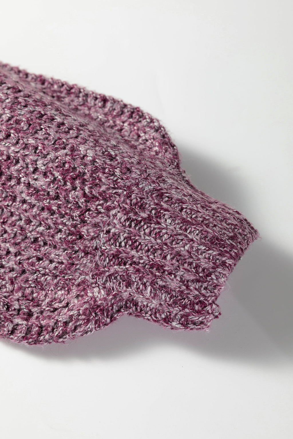 Colorblock Cable Knit Patchwork Tied Back Sweater