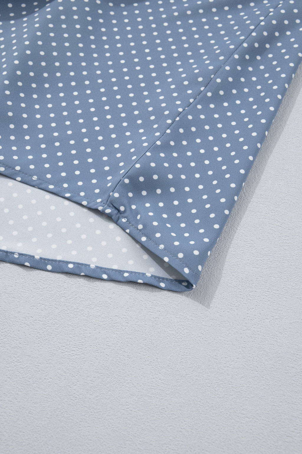 Polka Dot Cuffed Short Sleeve Shirt
