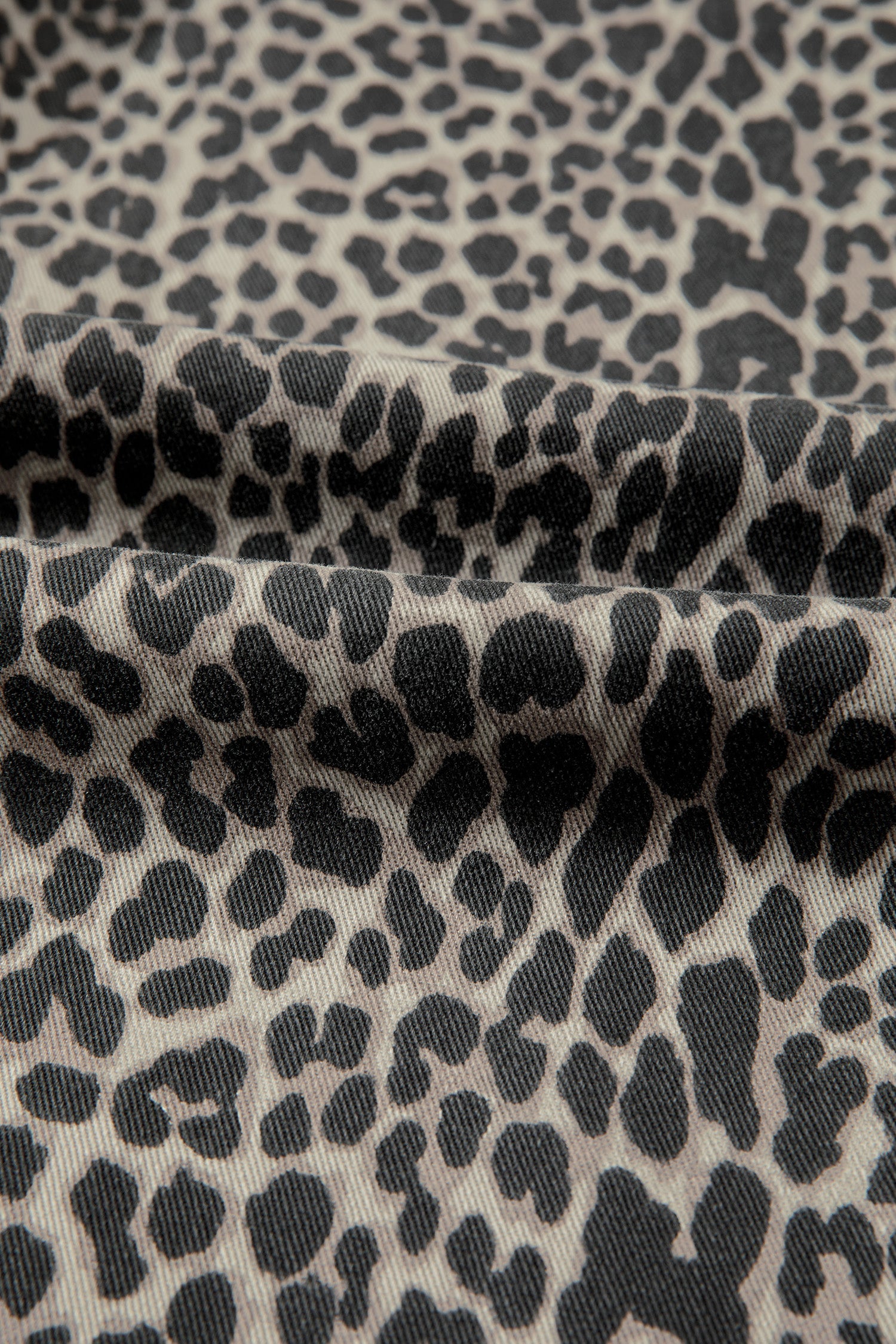 Leopard High Waist Wide Leg Jeans