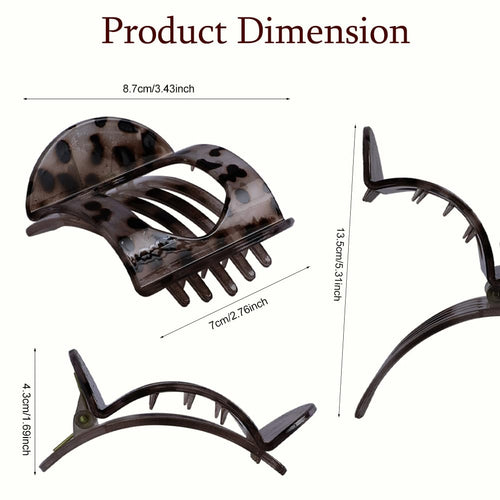 6 Pcs Flat Hair Clips Women Large Claw Clips Strong Hold No Slip Barrettes