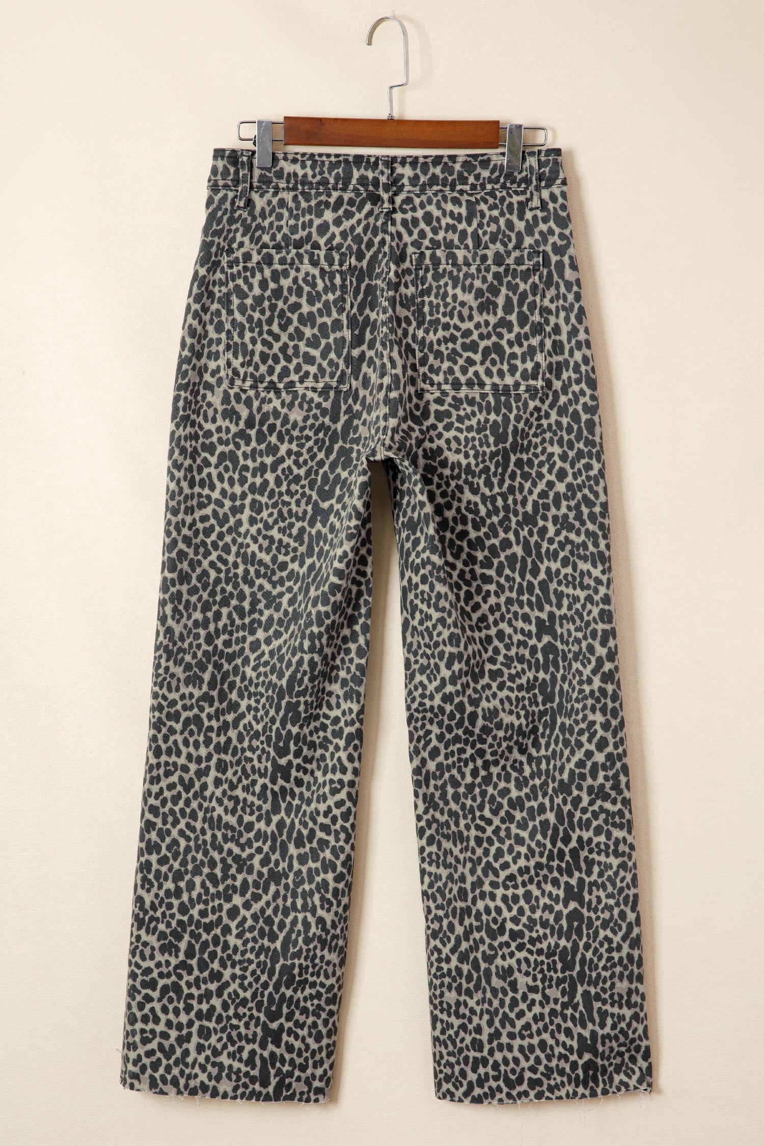 Leopard High Waist Wide Leg Jeans