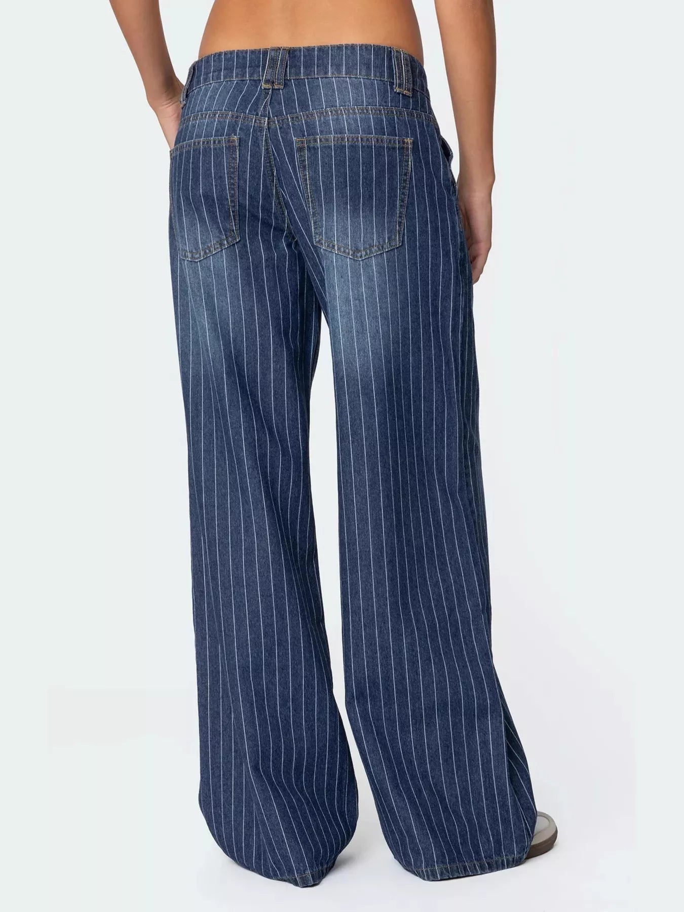 Striped Wide Leg Jeans