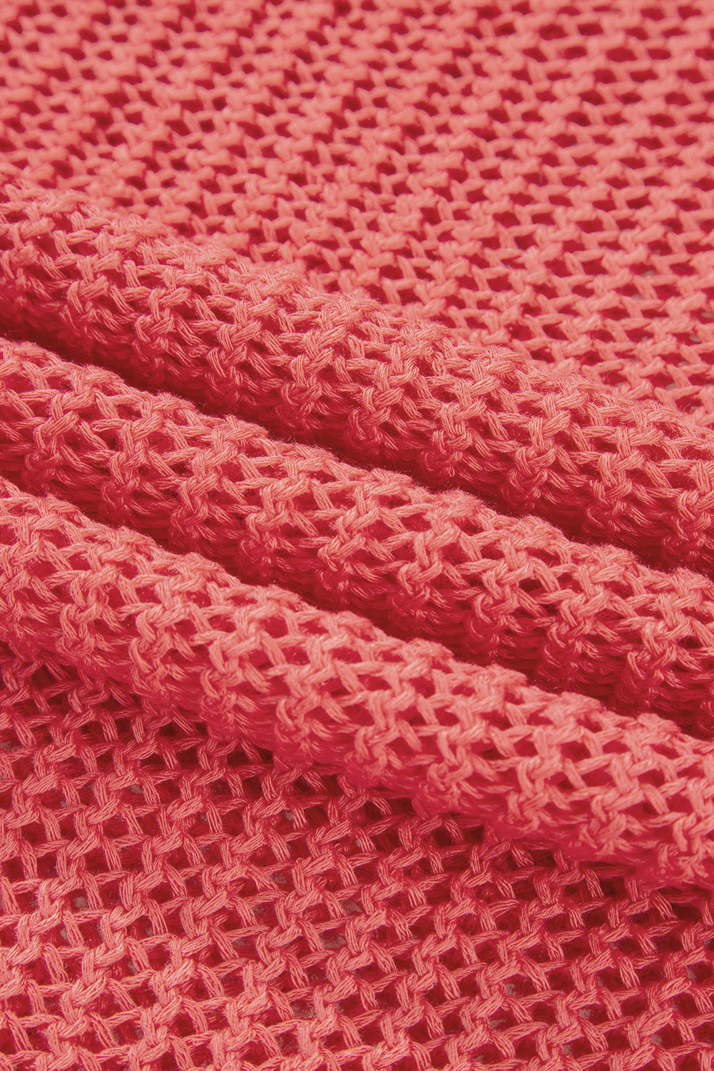 Solid Crochet Hollow-Out Sweater