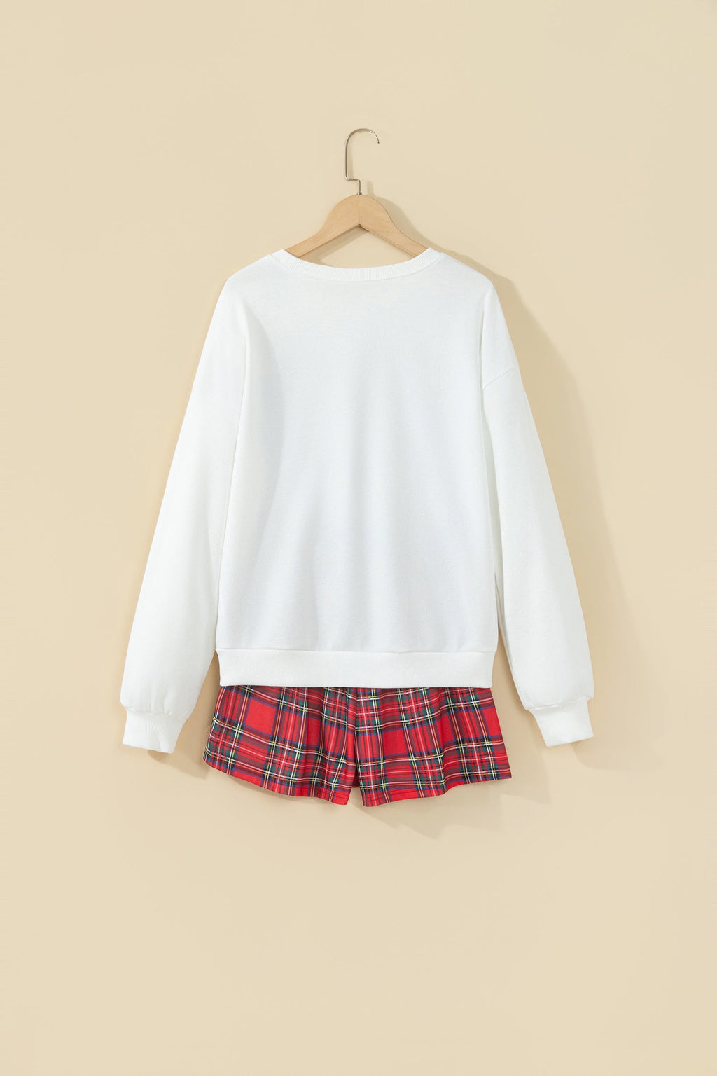 Christmas MERRY Letter Print Top & Shorts Set