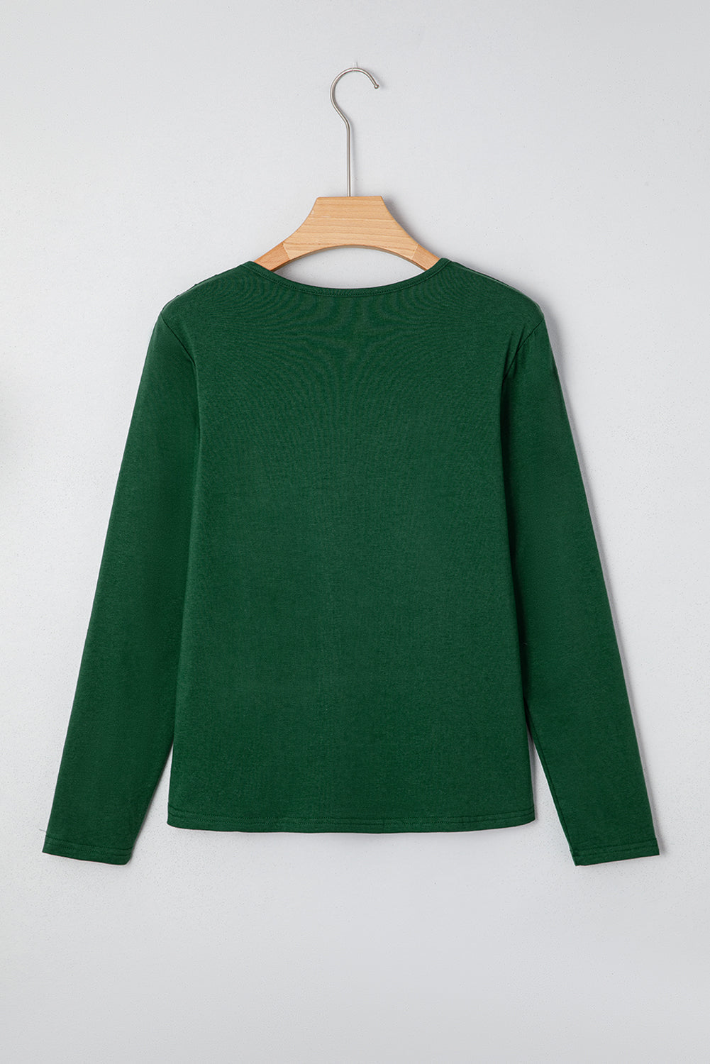 Solid Asymmetric Seam Long Sleeve Top