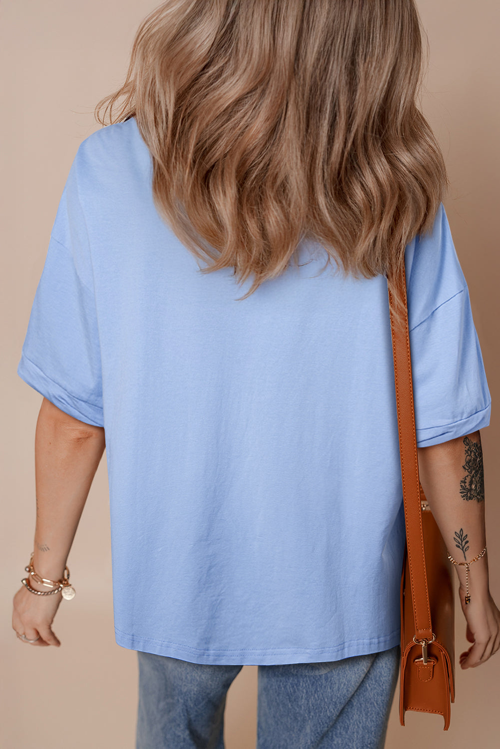Solid Short Sleeve Hi Low Hem T-Shirt