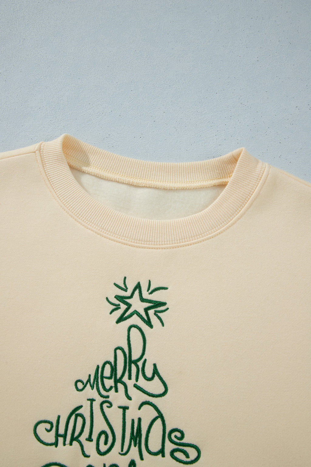 Merry Christmas & Happy New Year Embroidered Sweatshirt