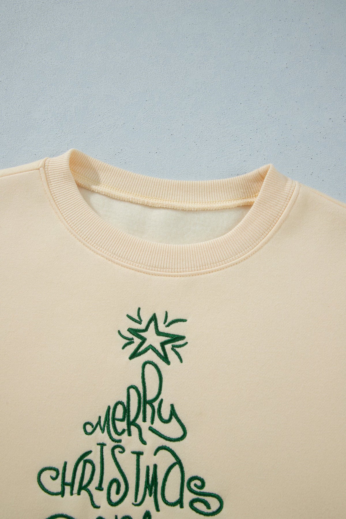 Merry Christmas & Happy New Year Embroidered Sweatshirt