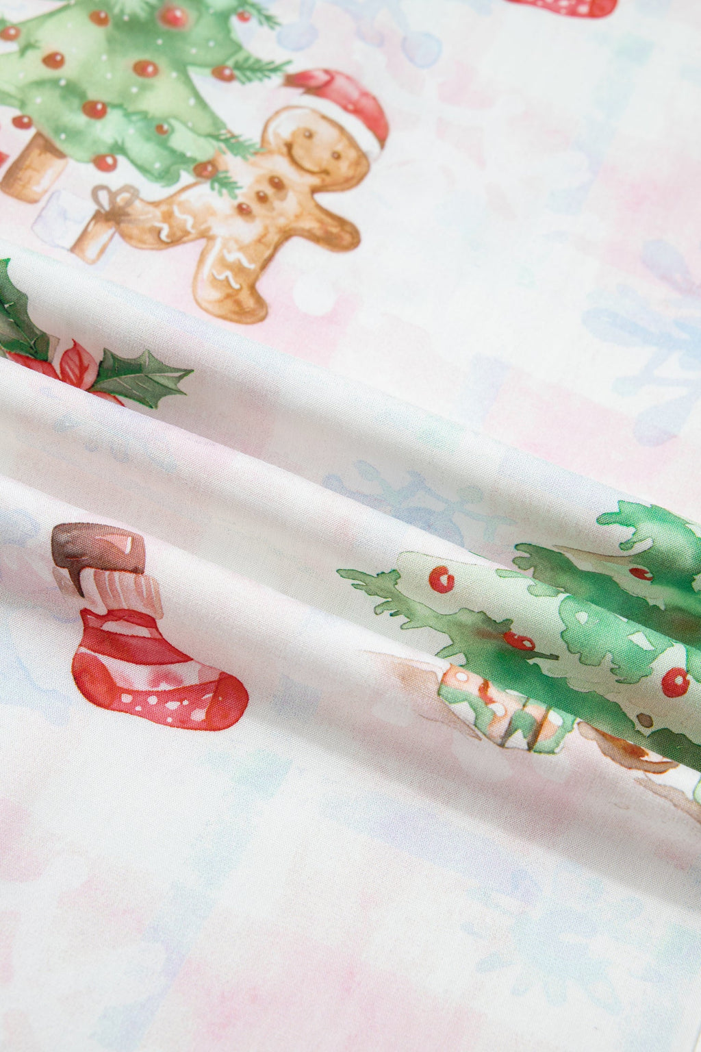 Christmas Plaid Gingerbread Top & Pants Pajama Set