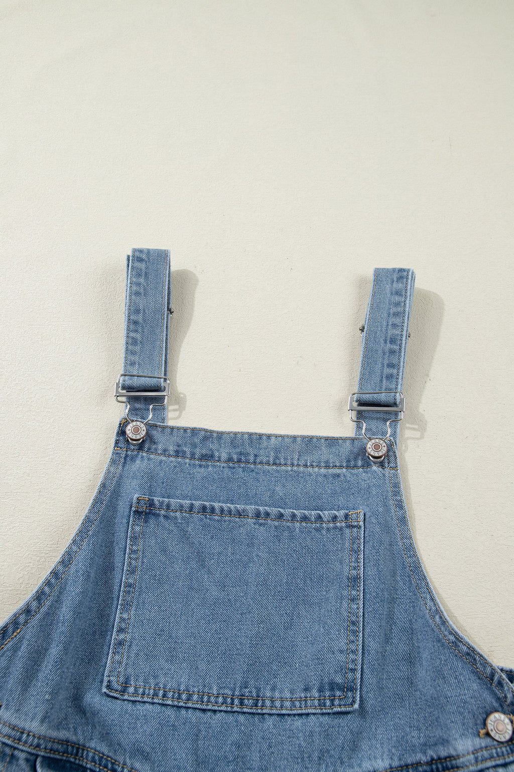 Pleated Wide Leg Pocketed Denim Jumpsuit
