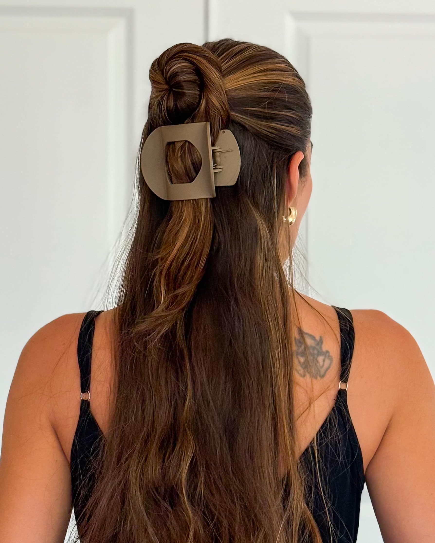 6 Pcs Flat Hair Clips Women Large Claw Clips Strong Hold No Slip Barrettes