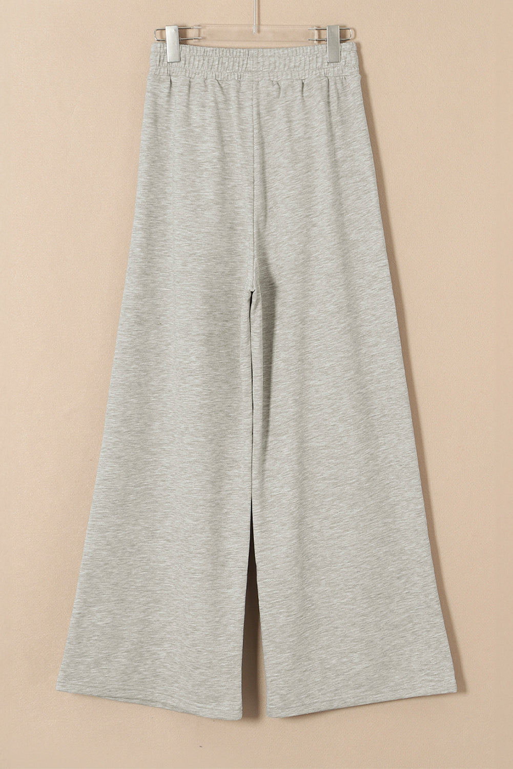 Solid Tied High-Waist Pleated Sweatpants