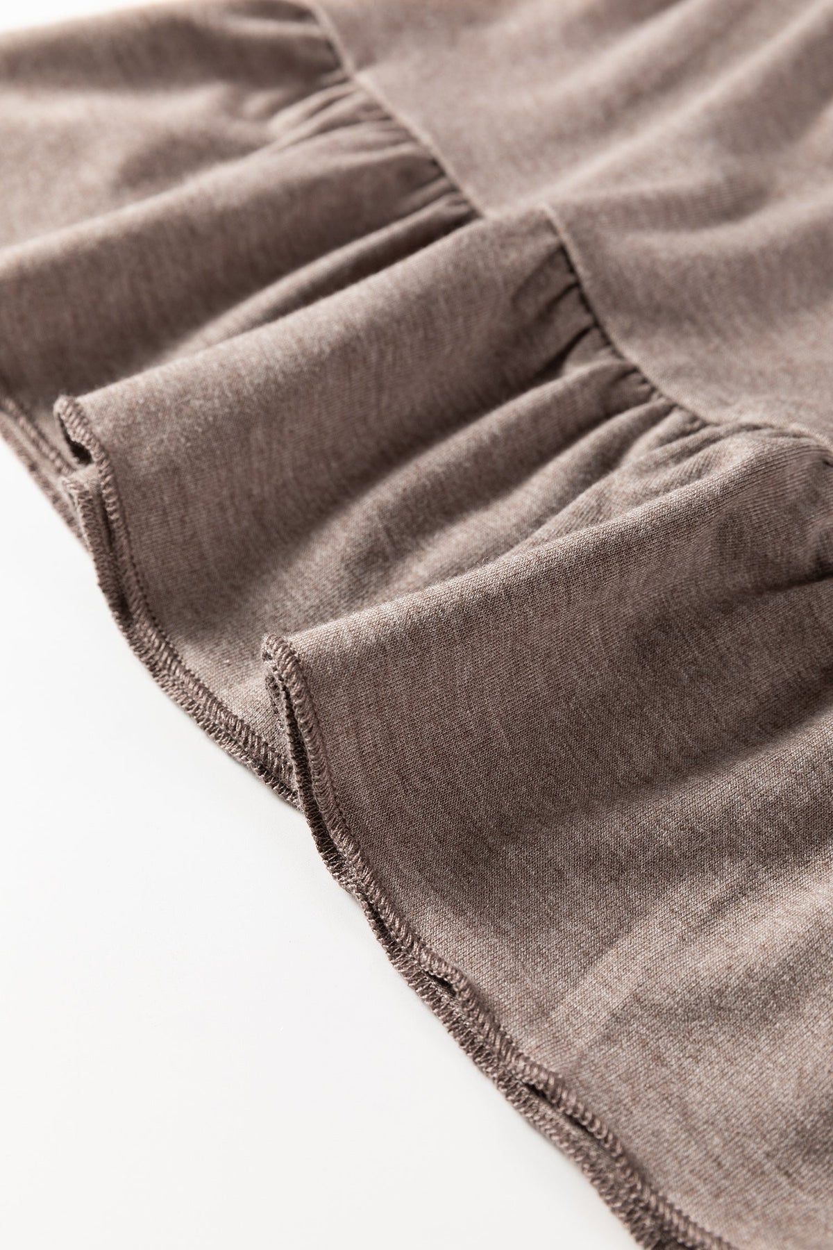 Solid Ruffle Wide Leg High Waist Pants