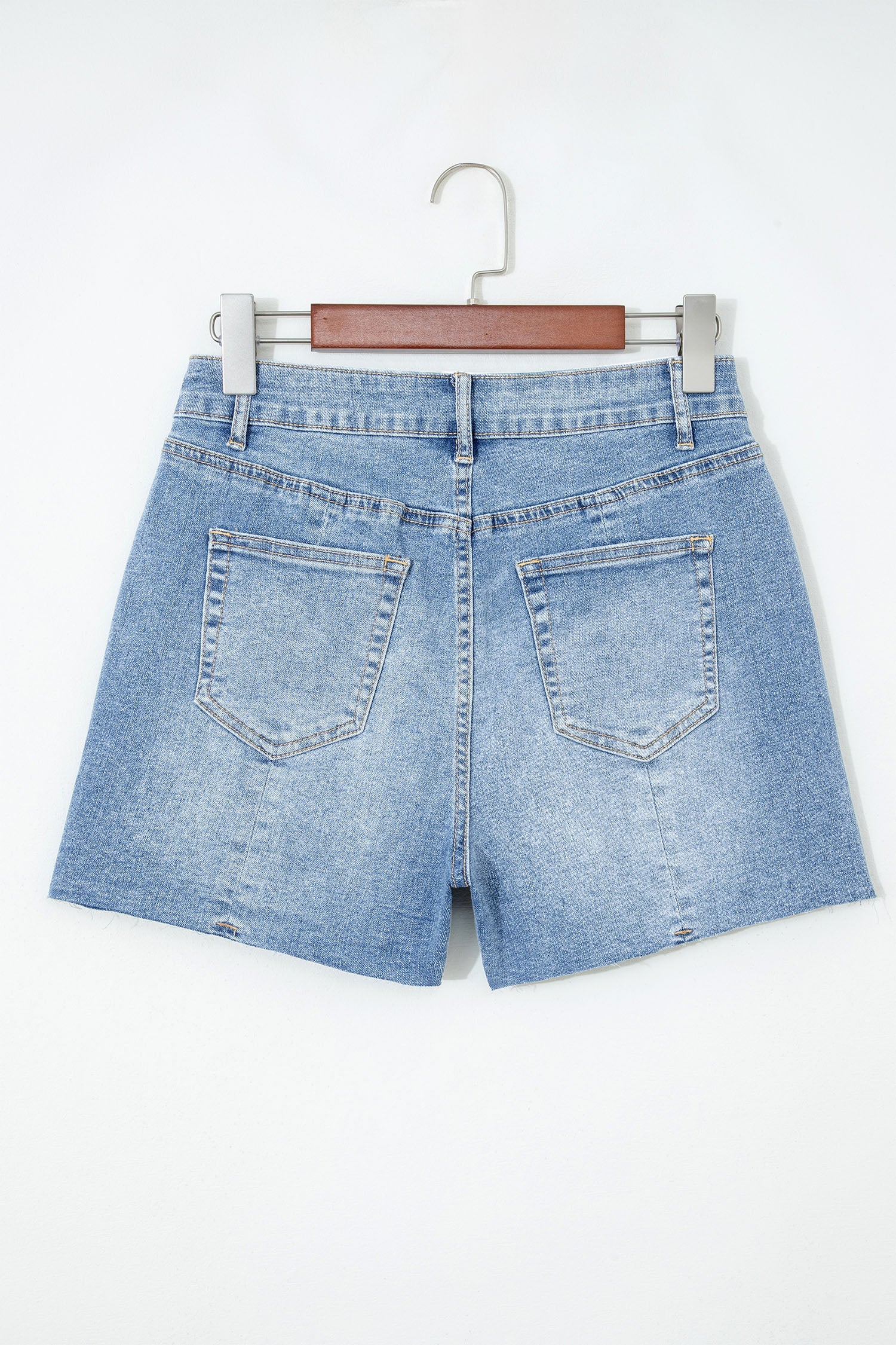 Acid Wash Denim Raw Hem Shorts – Wild Vines and Lace