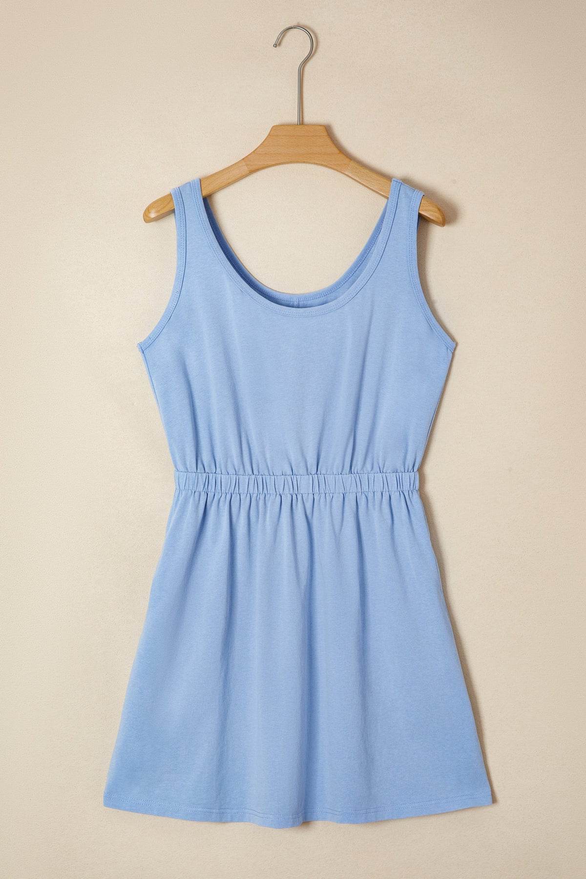 Mineral Wash Elastic Waist Tank Dress w/ Pockets