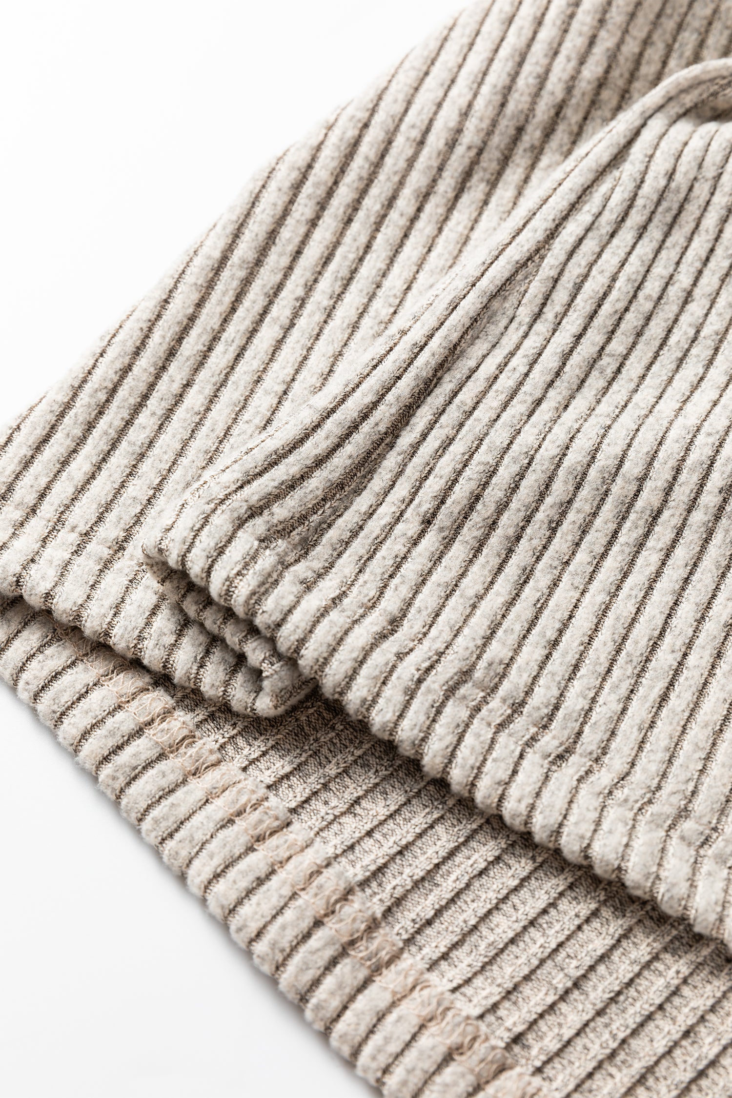 Plus Size Ribbed Knit Kangaroo Pocket Henley Top