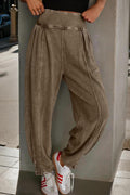 Solid Mineral Wash Jogger Style Pants