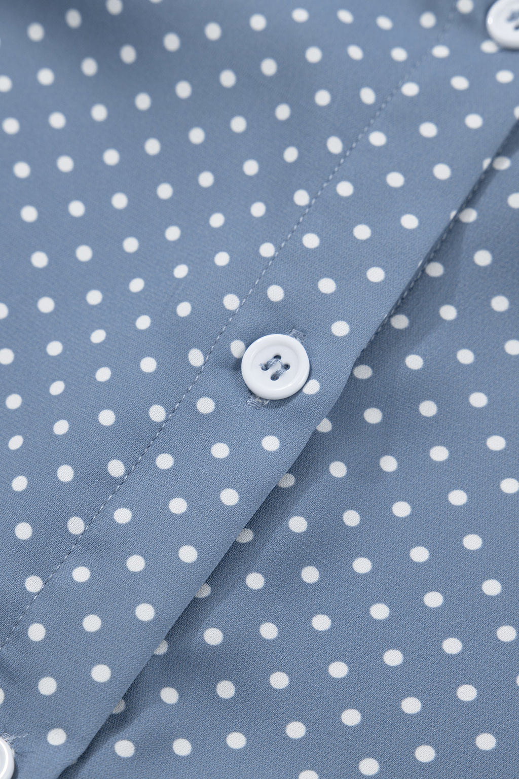 Polka Dot Cuffed Short Sleeve Shirt