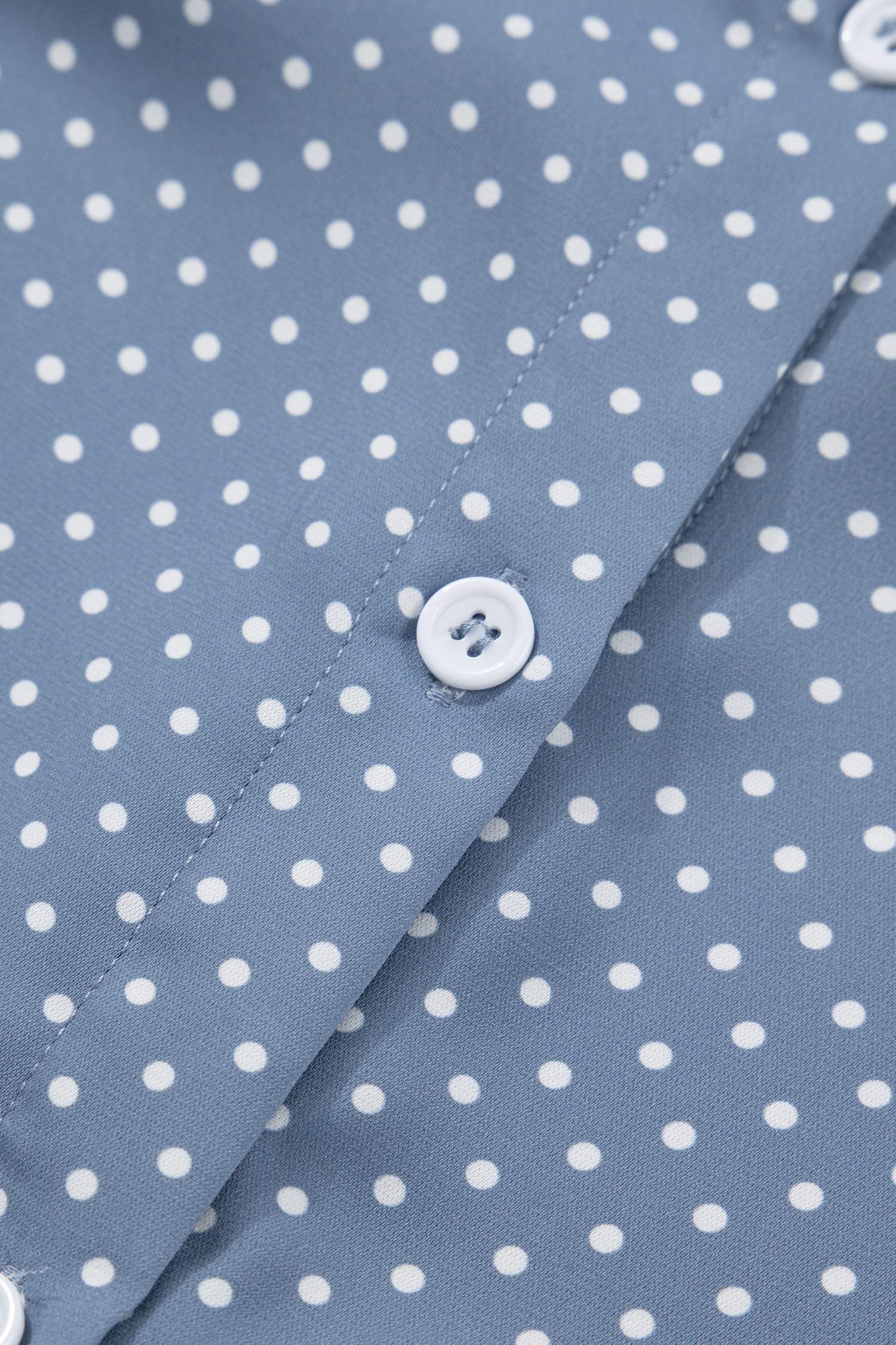 Polka Dot Cuffed Short Sleeve Shirt
