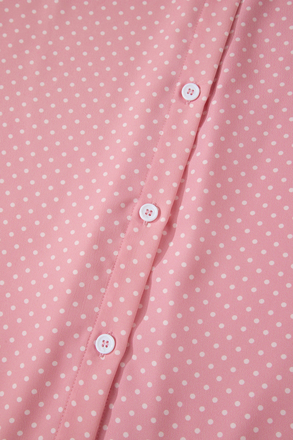 Polka Dot Cuffed Short Sleeve Shirt