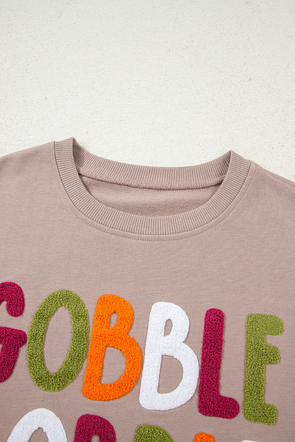 GOBBLE Thanksgiving Raw Hem Sweatshirt