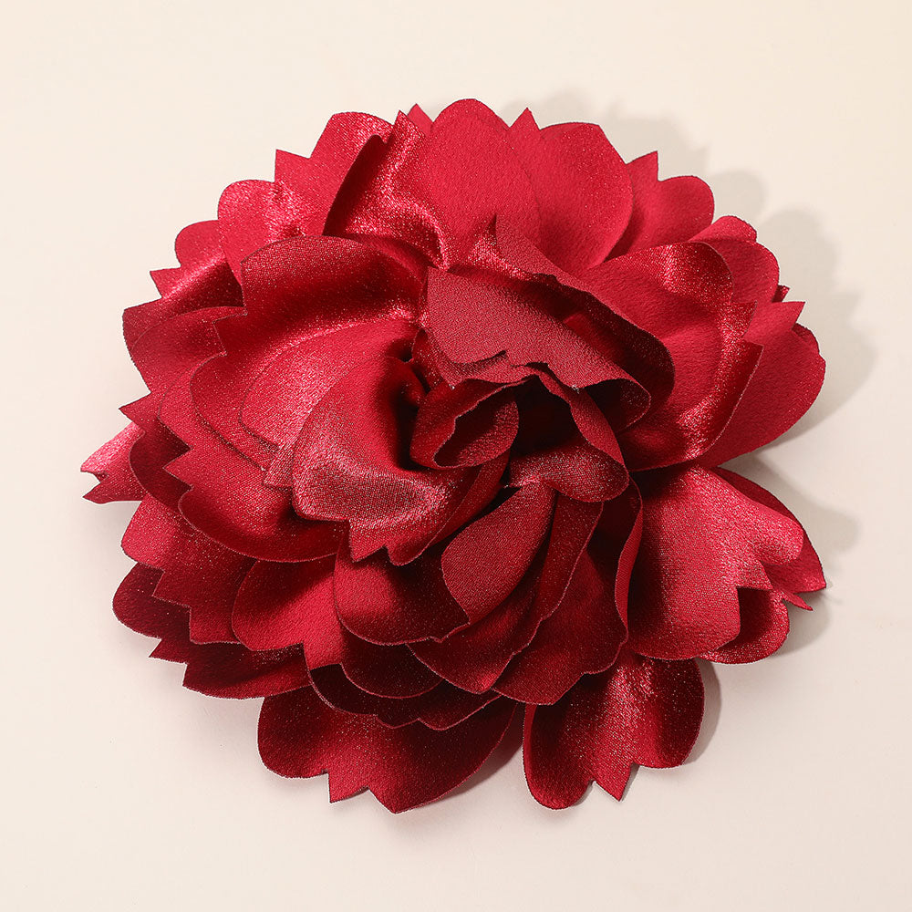 Oversized Statement Satin Floral Pin Brooch Hair Clip