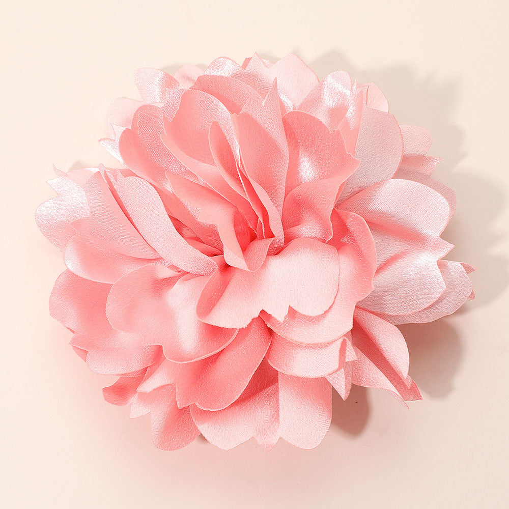 Oversized Statement Satin Floral Pin Brooch Hair Clip
