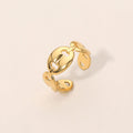 Stainless Steel Mariner Link Open Adjustable Ring