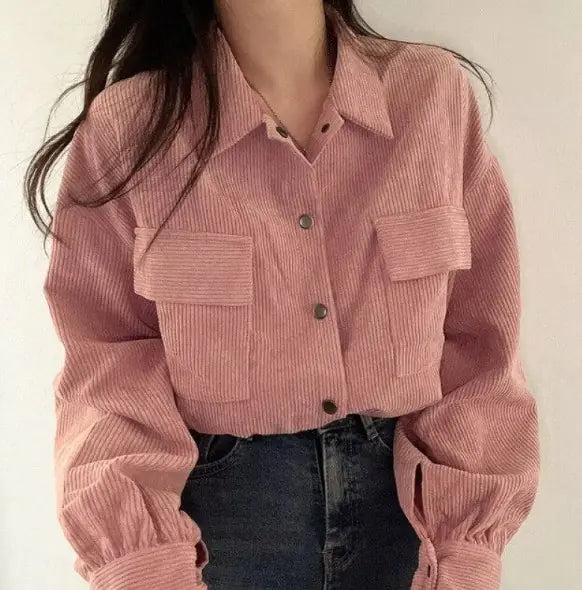 Vintage Corduroy Cropped Jacket