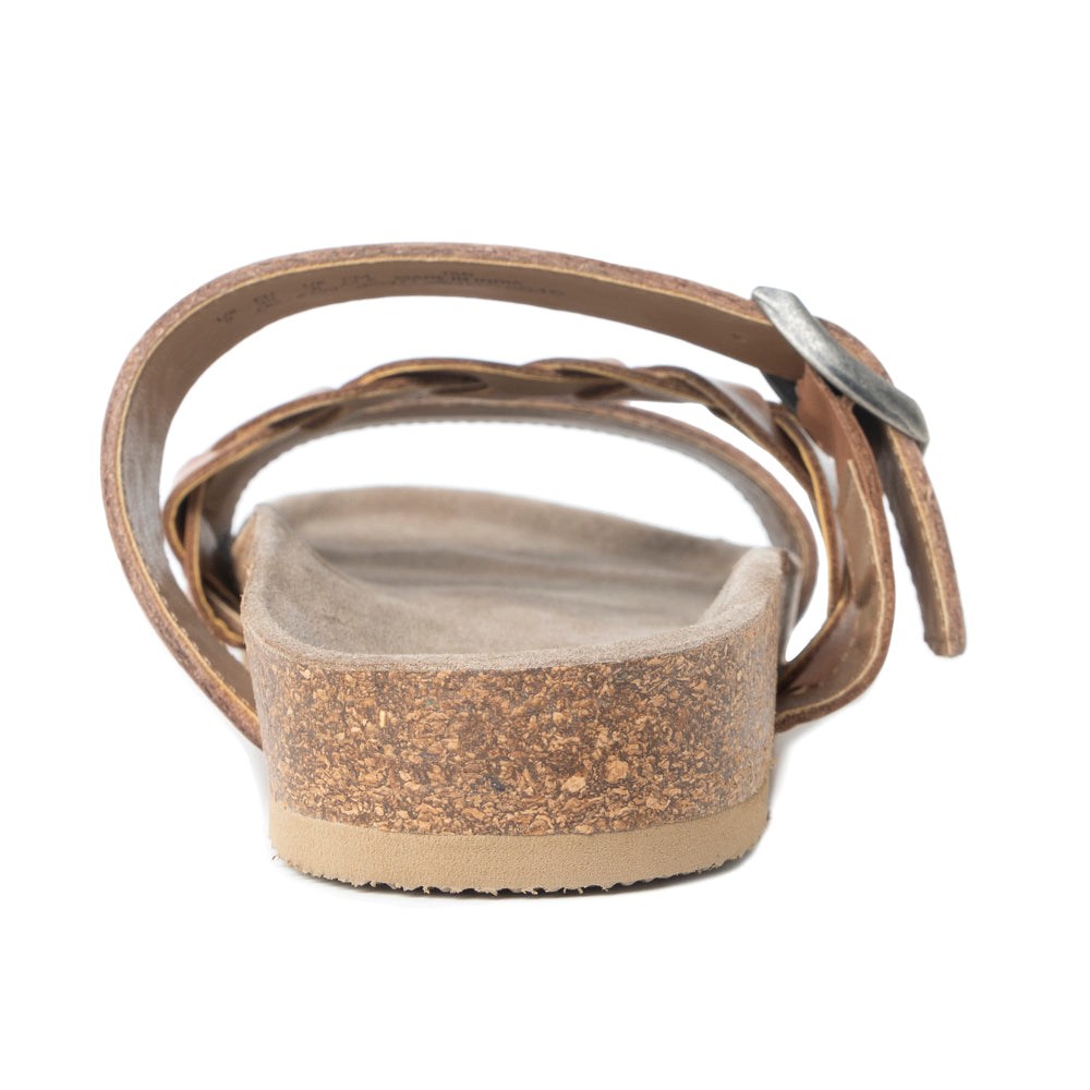 Dustbark Handtooled Leather Sandals in Rustic Tan