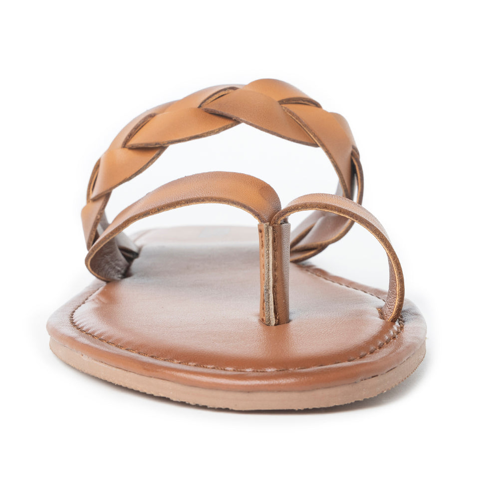 Longhorn Western Leather Sandals in Mocha Brown