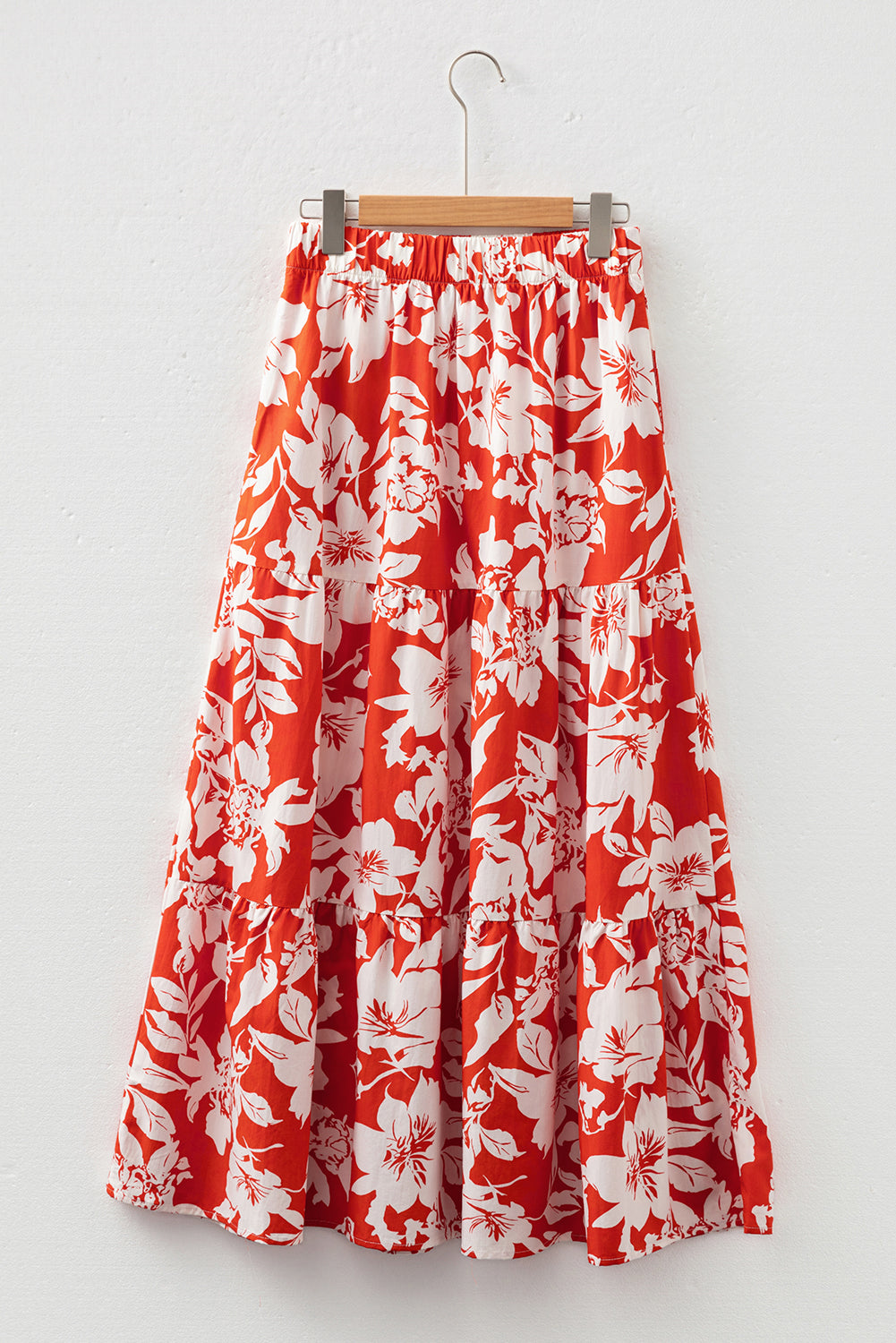 Floral Western High Split Maxi Skirt