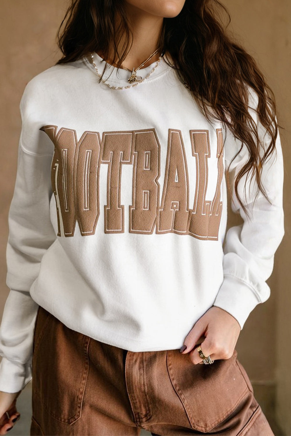 FOOTBALL Drop Shoulder Crewneck Sweatshirt