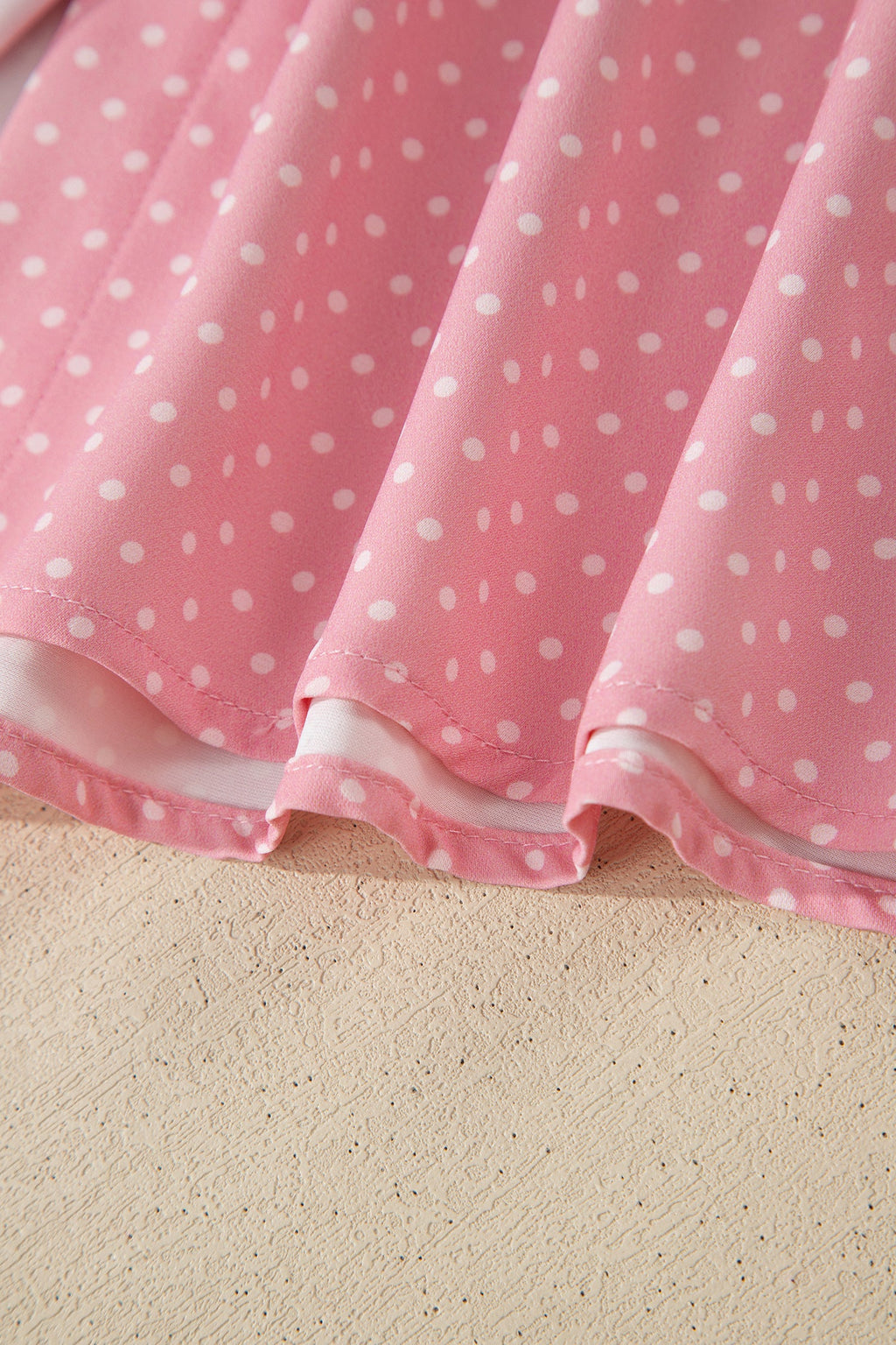 Polka Dot Cuffed Short Sleeve Shirt