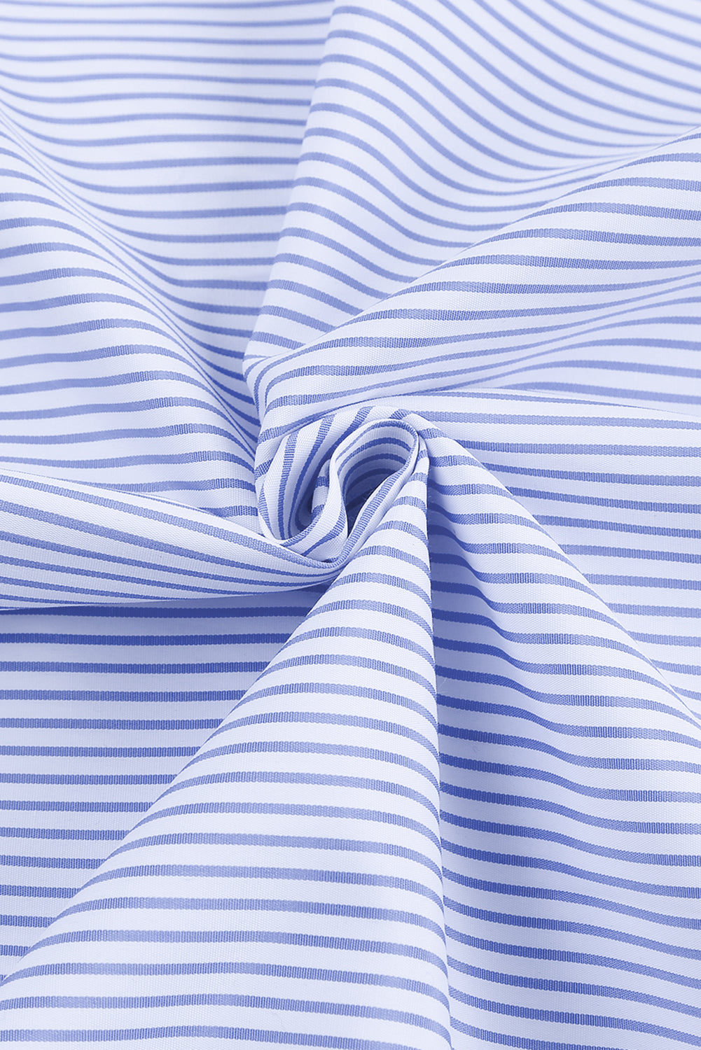 Stripe Smocked Long Sleeve Button-Up Shirt
