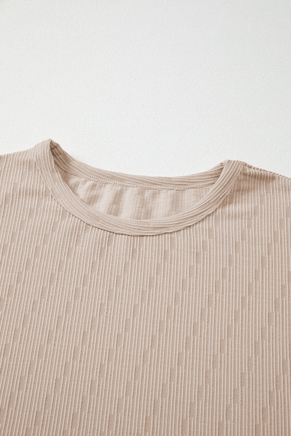 Solid Textured Long Sleeve Top