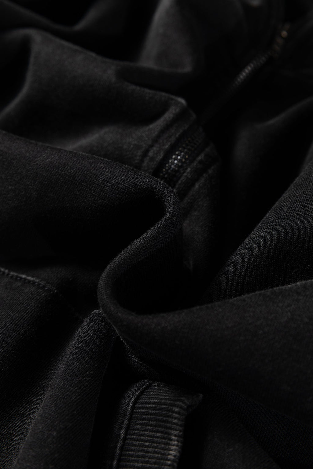 Solid Half-Zip Kangaroo Pocket Baggy Hoodie
